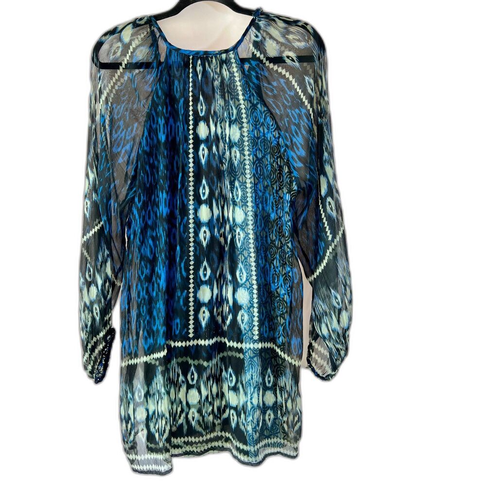 Alberto Makali Sheer Beaded Open Front Duster Cardigan M Whimsygoth Indie Boho